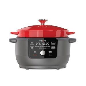 Instant Pot Electric Round Dutch Oven,6-Quart Red